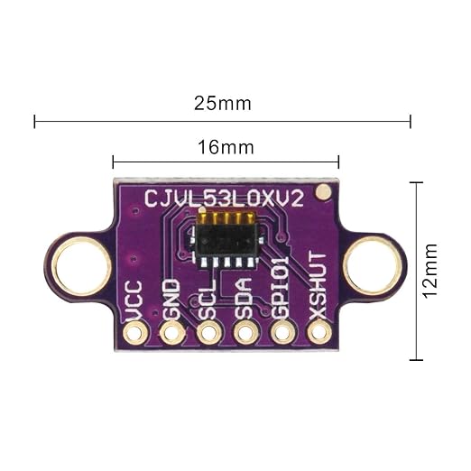 ACEIRMC 2pcs VL53L0X Time-of-Flight Laser Ranging Sensor Breakout 940nm