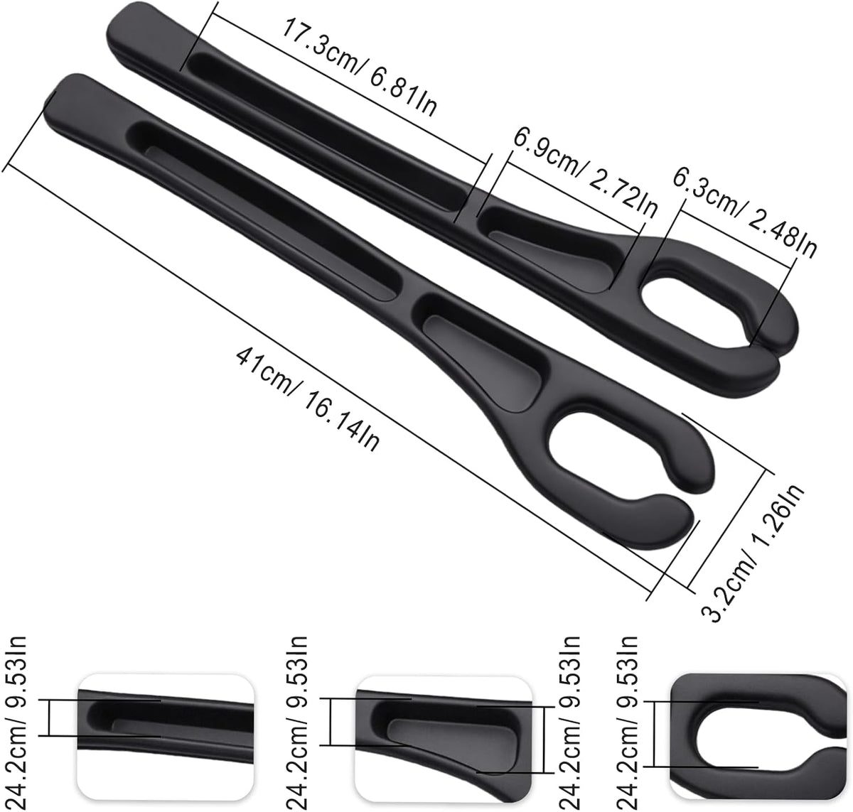 Car Seat Gap Filler, 2 PCS Car Seat Gap Filler Organizer with Storage Slot, Anti-Drop Side Console Storage Pocket, Universal for Auto SUV Truck Interior Accessories, Black