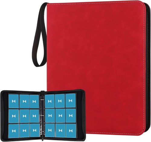 GERMUN 720 Card Binder - Premium 9 Pocket Double-Sided Album for MTG, TCG & Sports Cards | Red