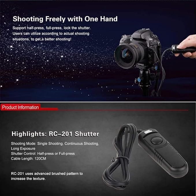 Pixel Wired Remote Control Shutter Release Cable L1 Compatible