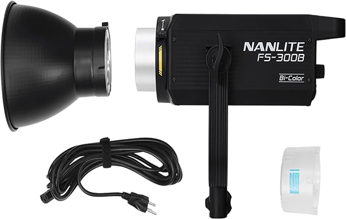 Nanlite FS-300B 350W Bi-Color LED Video Light, 2700K-6500K LED Spotlight
