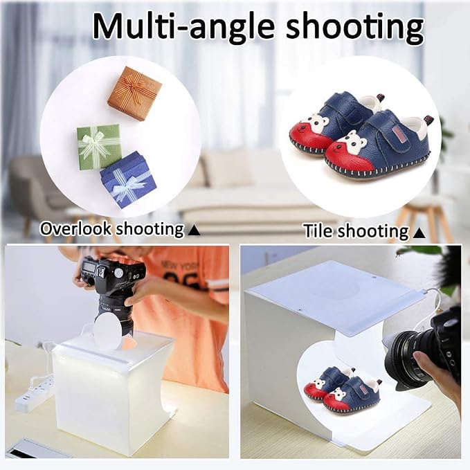 DUCLUS Mini Photo Studio Light Box, Portable Folding Photography Light Tent kit