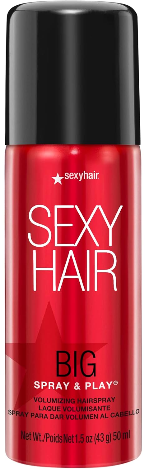 SexyHair Big Spray & Play Volumizing Hairspray - Long-Lasting Hold & Shine | Humidity Resistant for All Hair Types