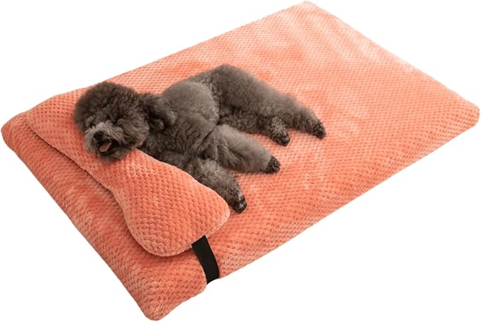 Dog Bed for Small Medium Large Dogs, Dog Mattress with Removable Pillow for Crate Kennel, Sofa Dog Bed, Super Soft Pet Bed for Dogs and Cats, Pet Beds & Furniture (Pink,Medium)