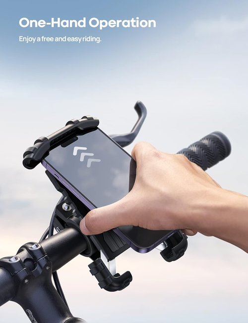 Lamicall Motorcycle Phone Holder - Secure Handlebar Mount for 4.7" to 6.8" Smartphones | Ideal for iPhone 17 Pro Max