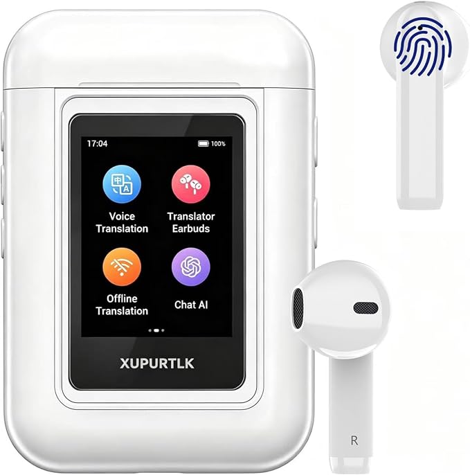 Xupurtlk AI Translation Earbuds Real Time, 120 Offline Packages Audifonos