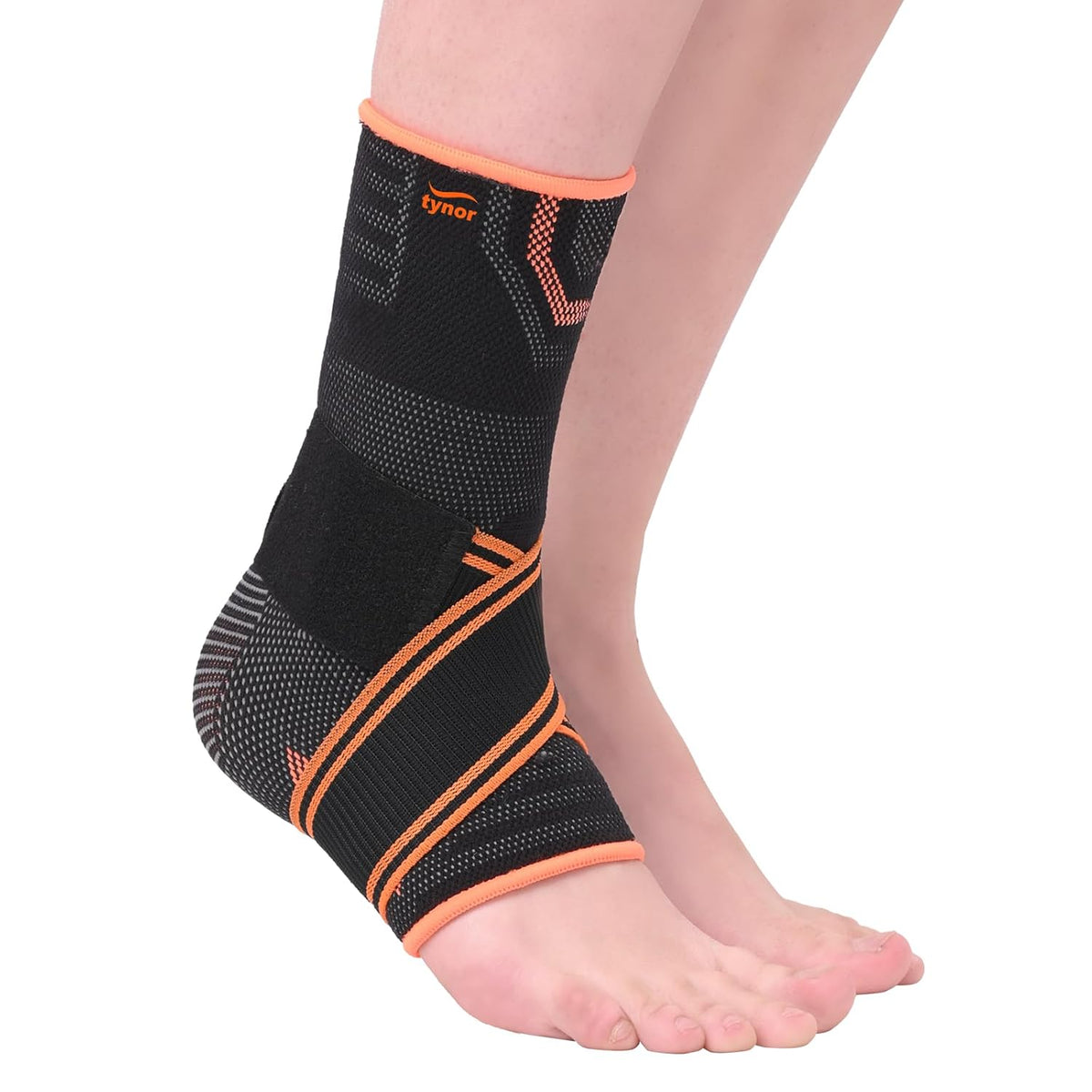 TYNOR Ankle Brace - Plantar Fasciitis & Achilles Tendonitis Relief | Breathable Compression Sleeve, Small