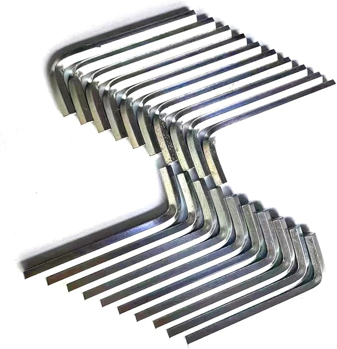 Hex Key Set, 4mm L-Shaped Allen Wrench, Metric Hexagon Spanner, Replacement Repairing Tool (20, 48 x 4 x 16mm/1.88 x 0.15 x 0.62(L*D*W))