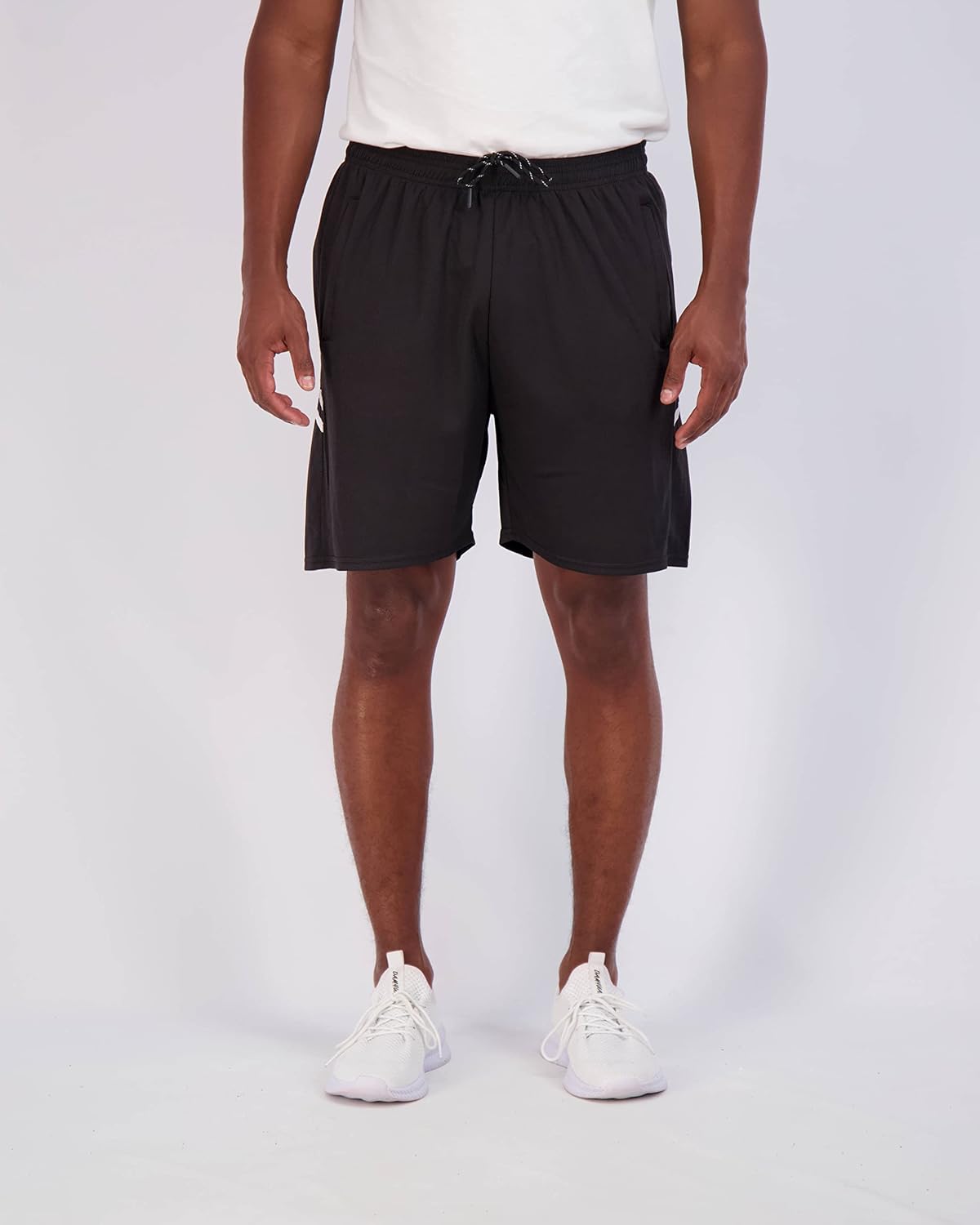 Real Essentials Men's Mesh 7" Athletic Zipper Shorts - Comfortable Workout & Gym Wear | Big & Tall Available