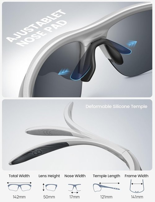 Lamicall Polarized Sports Sunglasses - UV400 Protection for Men & Women | Ideal for Driving, Running, Cycling, Baseball