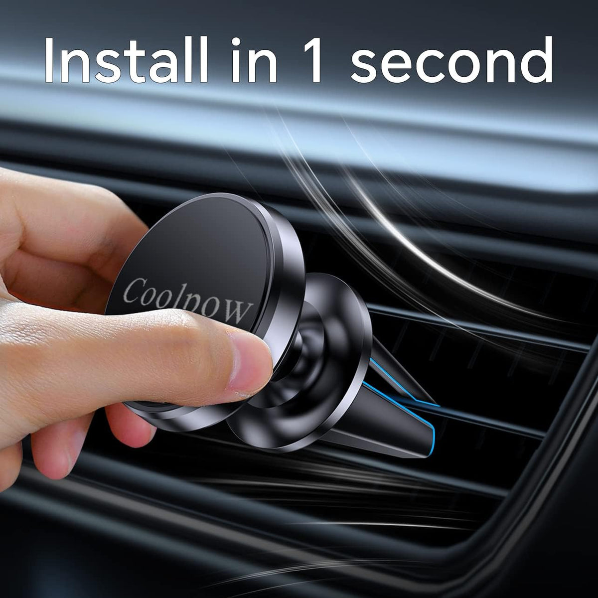 【2-PACK】Car vent Magnetic Phone Mount[ Easily Install ] Reusable Magnetic phone holder for car vent air[ Strong Magnet ] [ 360° Rotation ] Fit for iPhone 17 Pro Max 16 15 Samsung & All cell phone