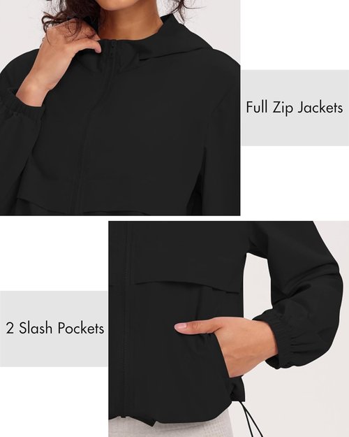 Locachy Women's Lightweight Athletic Hoodie - Full Zip Long Sleeve Jacket for Gym & Outdoor Activities