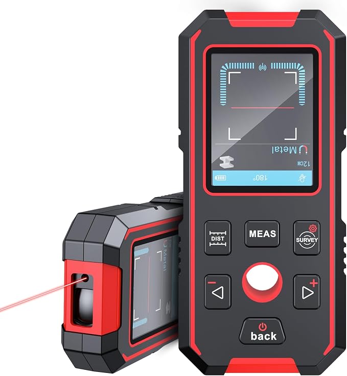 NOYAFA Stud Finder Wall Scanner, 3 in 1 Stud Finder & Laser Distance Meter &