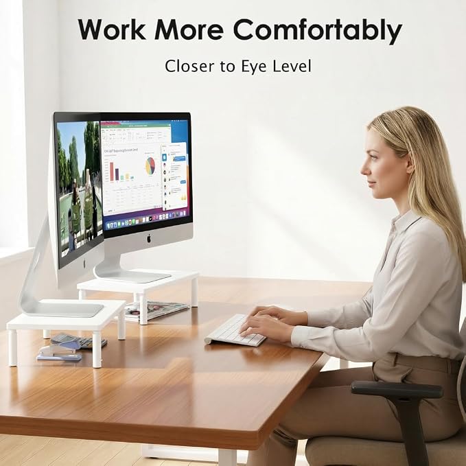 OPNICE Monitor Stand Riser for Desk, Adjustable Computer & Laptop Stand