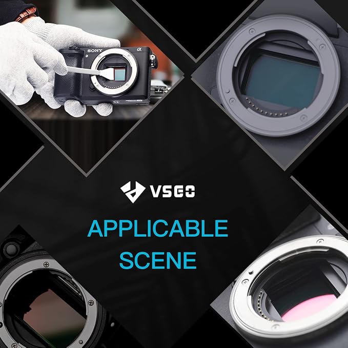 VSGO 12pcs APS-C Camera Sensor Cleaning Kit, Sensor Cleaning Swabs, Compatible