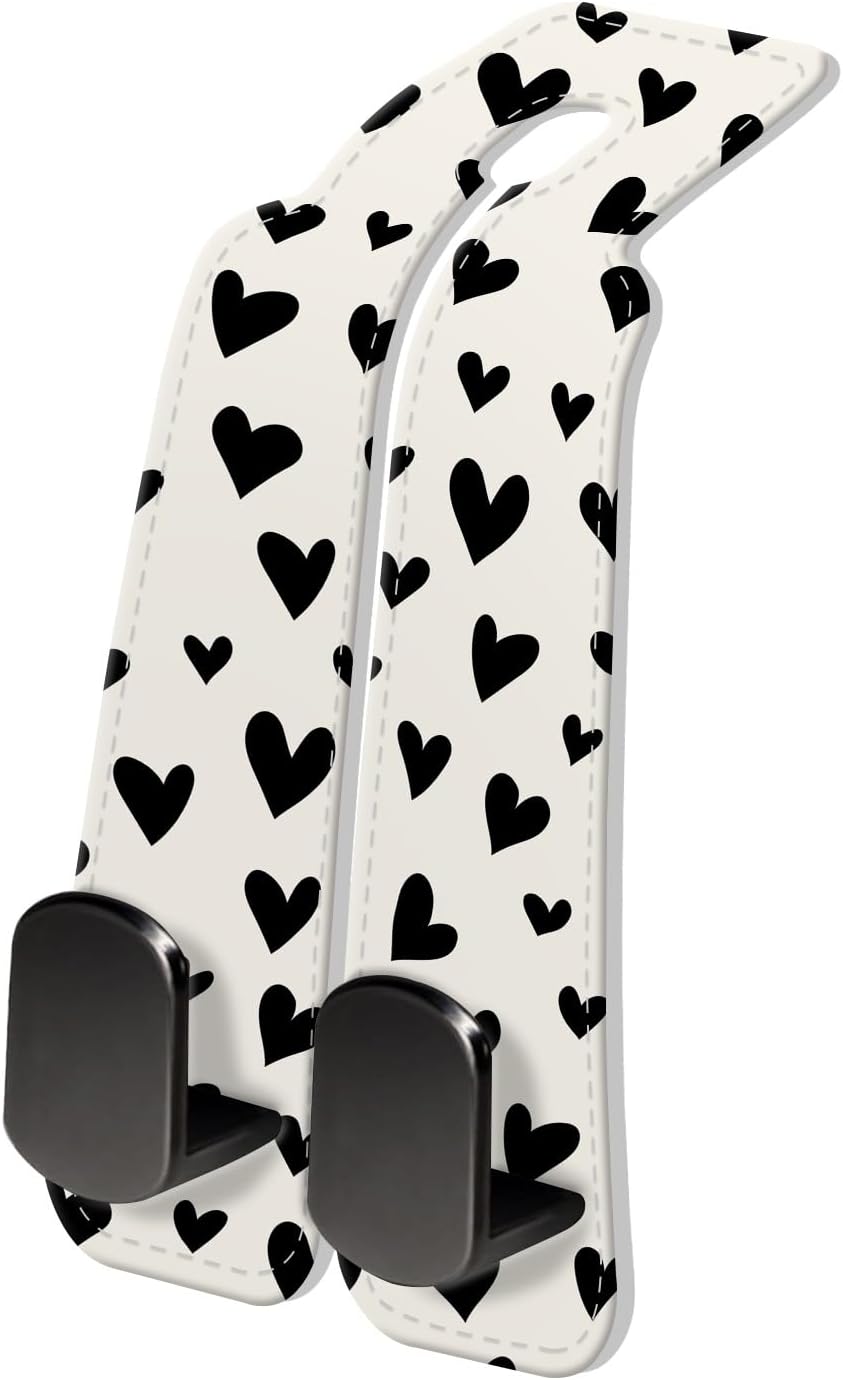 PU Leather Car Seat Hook, Storage Headrest Hanger, Cute Car Backseat Organizer, Car Hooks For Purses and Bags Cute Blue Sea Turtle