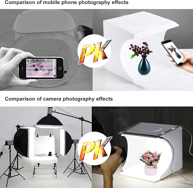 Photo Light Box 10" Portable Folding Photography Light Tent kit