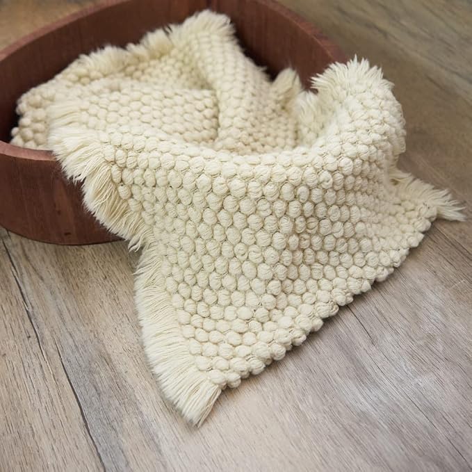 Zeroest Baby Photography Props Basket Braid Wool Wrap Newborn Photo Shoot