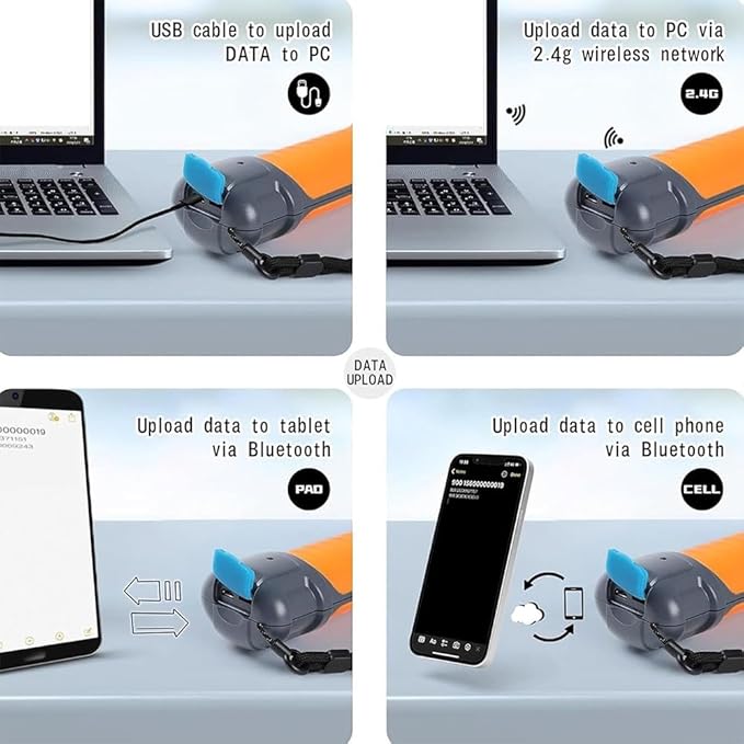 Animal Ear Tag Stick Scanner with LCD Display, Pet Microchip Scanner Reader Handheld Universal RFID Tag Identifier, Quick (<100ms) Reading & 20000 Records Storage, 30s Auto Power Off
