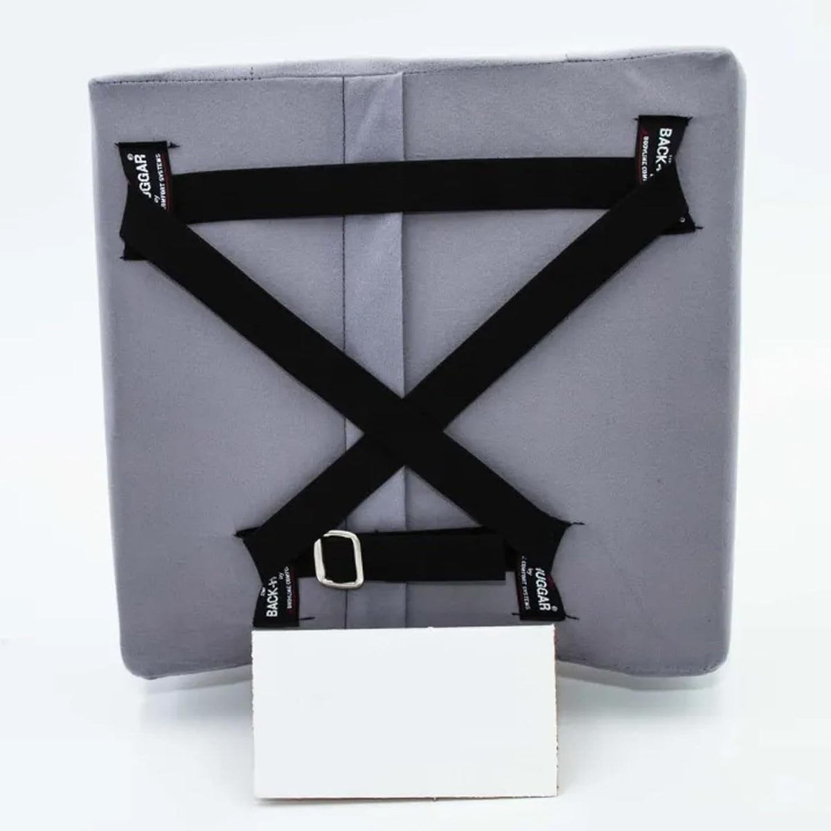 Secretary with Strap Lower Lumbar Back Support Pillow Cushion for Office Chair, Car, Truck, Wheelchair, Gaming Chair and Recliner for Pain Relief Made in USA.Gray