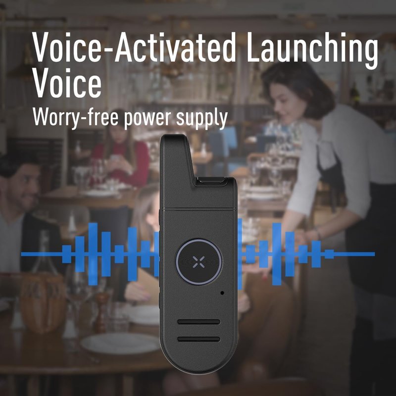 Radtel RT13 Super Mini Walkie Talkie Rechargeable, VOX Handsfree,Two Way Radio FRS Business Radio for Restaurants Hair Salons Hotels (3 Pack)