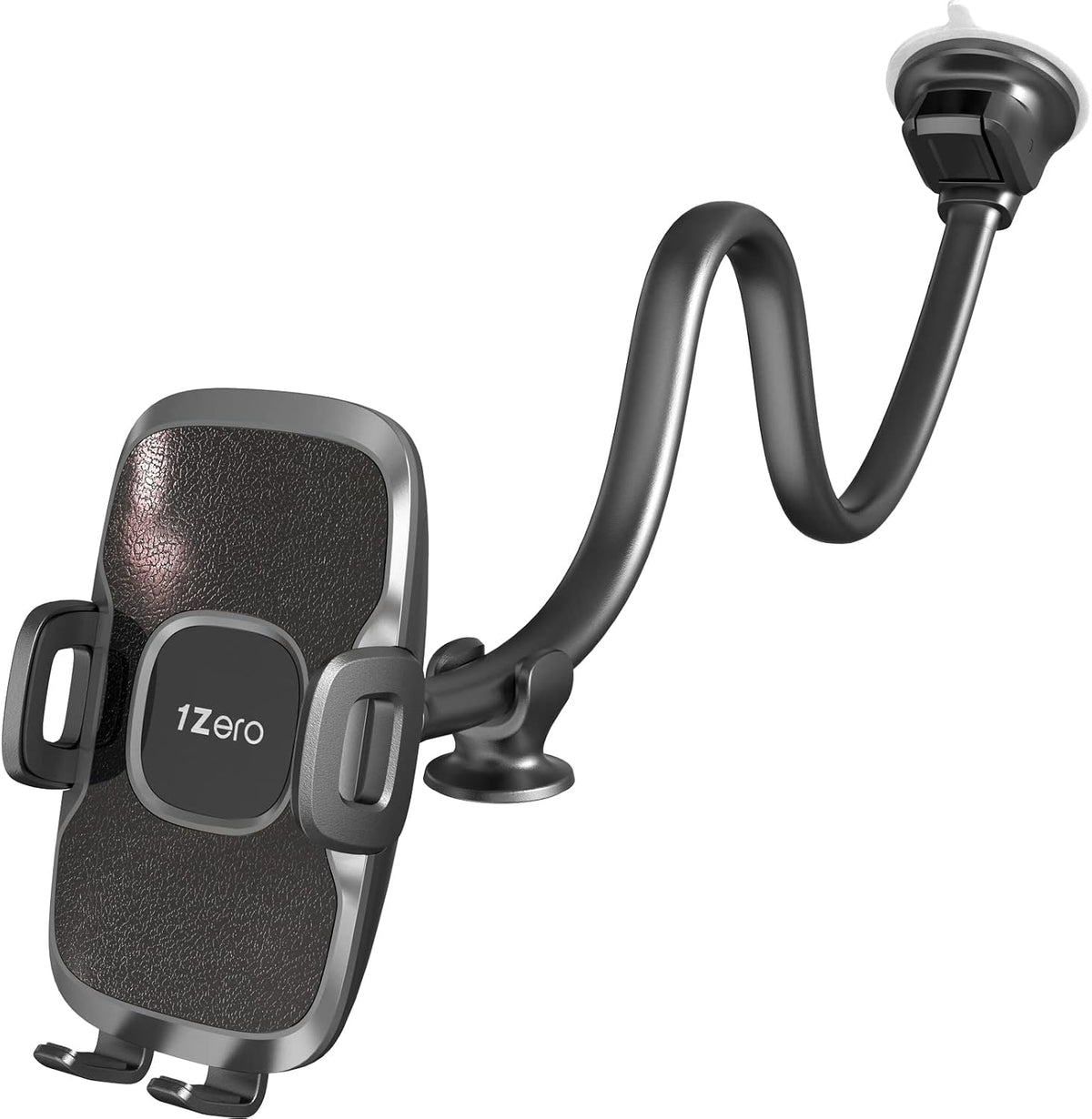 1Zero Solid Car Truck Phone Mount Holder Black with 14" Gooseneck Long Arm