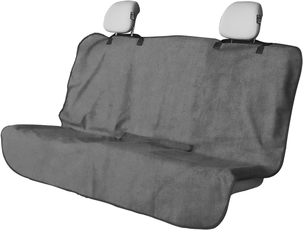 Sweat Towel Car Seat Cover Protector Front Seats for Gym Workout, Running, Swimming, Beach and Hiking, Waterproof Universal Seat Cover for Car, Trucks, Van & SUV (1, Pure Grey, Rear Seat)