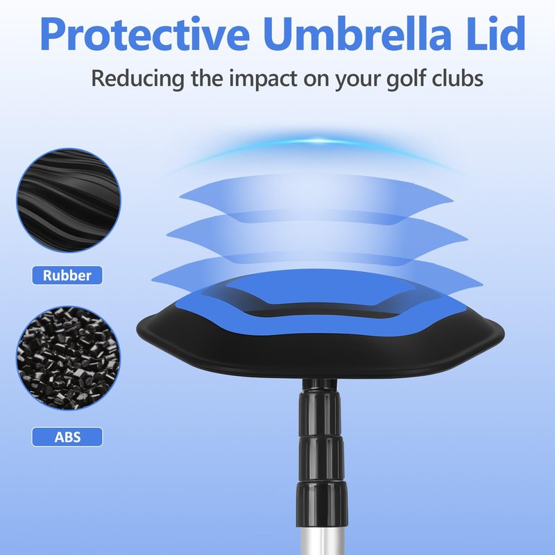 OFFKITSLY Golf Travel Bag Support Pole,Golf Clubs Protector Travel Bag Support Rod Anti-Impact Umbrella Cover Height Adjustable Golf Bag Accessories