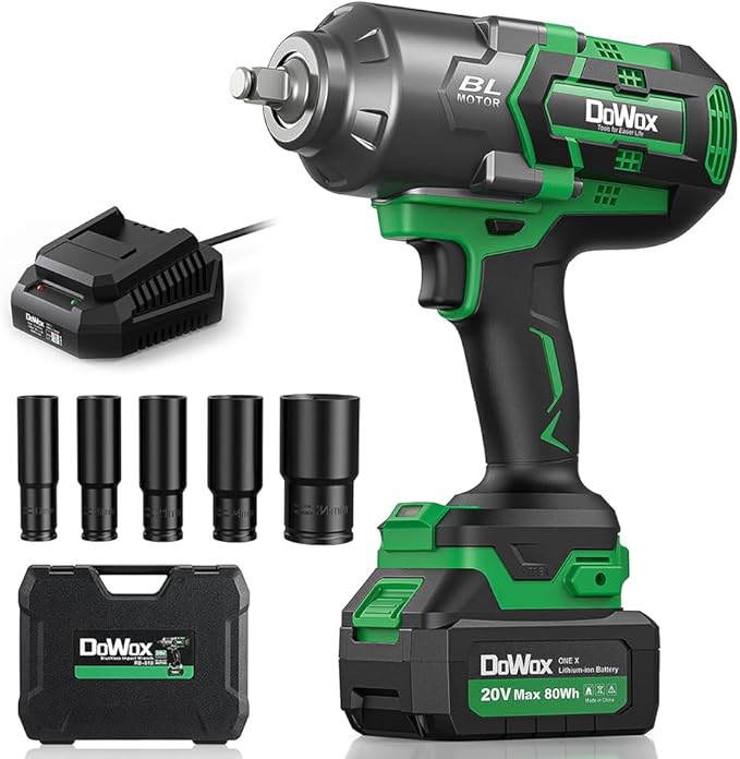 Cordless Impact Wrench 1/2 Inch, 1620Nm High Torque Impact Gun Compatible With Makita Battery, 20V/4.0 Ah High Capacity Battery and Fast Charger, for Car Truck SUV Tires
