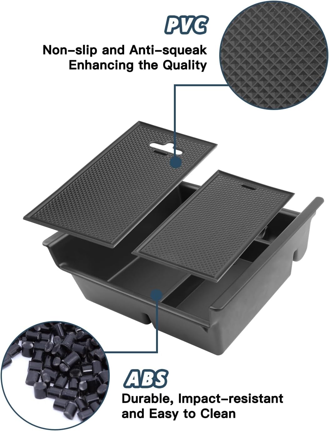 Ruiya 2014-2024 4Runner Console Organizer for Toyota 4Runner 5th Gen Accessories ABS Material Armrest Console Glove Tray Compatible with 2014-2024 Toyota 4Runner