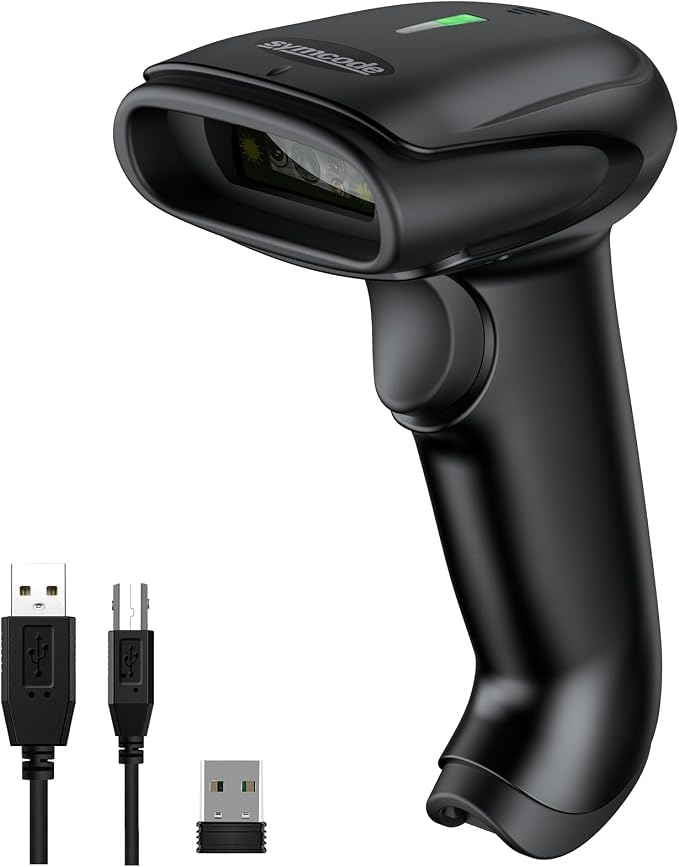 Symcode 2D Wireless Barcode Scanner, 1D QR Bar Code Reader Scanner Automatic