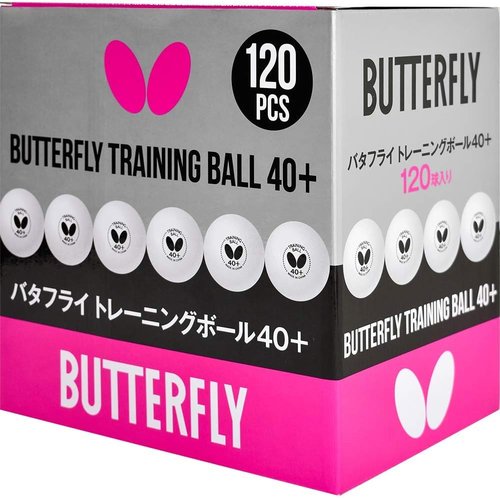 Butterfly Training Balls - 40+ Quality, Box of 6 or 120 White | Ideal for Multiball Practice