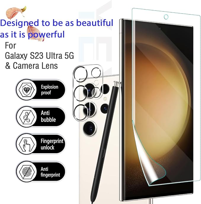 Screen Protector for Samsung Galaxy S23 Ultra, Premium Screen Protector for