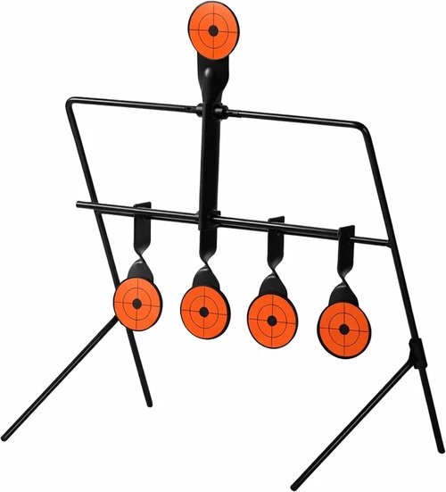 ARSUK Self-Resetting Air Rifle Target - Heavy-Duty Metal Frame for Precision Shooting | Compatible with .177 & .22 Caliber Pellets