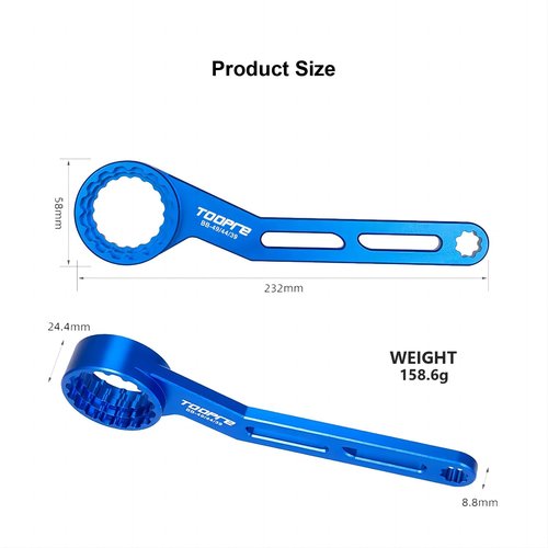 Mimoke 6-in-1 Bicycle Bottom Bracket Tool 12/16-Notch for Hollowtech II - Multifunctional BB Wrench for BBR60/BB80/BB51/PF30