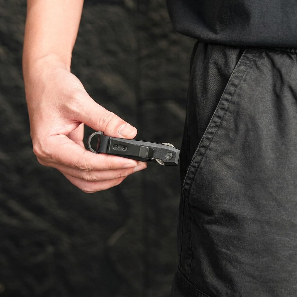 Compact Aluminum Key Organizer Holder with Pocket Clip.