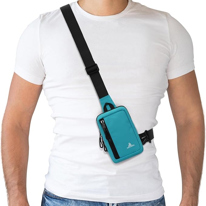 Peicees Small Crossbody Bag for Men Women Mini Sling Bag Travel Running Phone