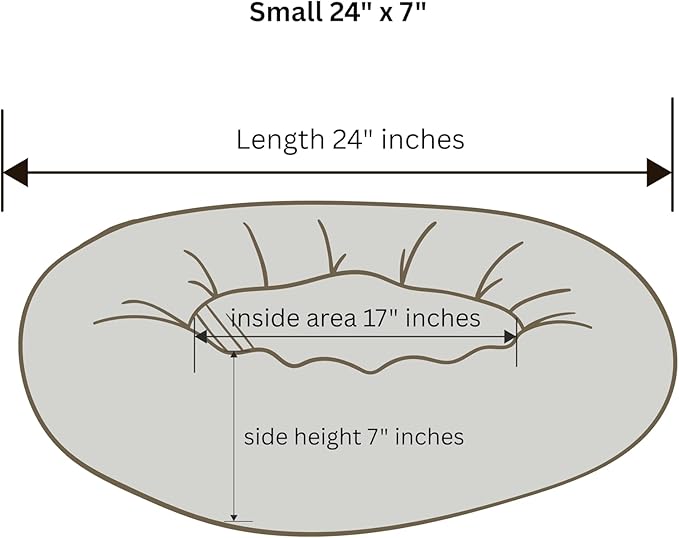 Organic Cotton Canvas Dog Bed: Removable Cover, Natural Fill - Made in USA (Blue Gray, Small 24" x 7" inches)