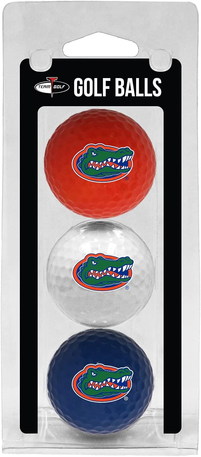 Team Golf NCAA Regulation Size Golf Balls, 3 Pack, Full Color Durable Team Imprint