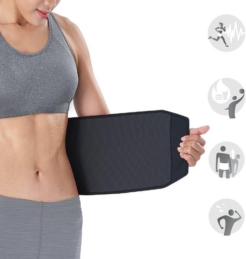 Bracoo Waist Trimmer | Adjustable Sauna Belt for Lower Belly Fat | Unisex Workout Sweat Band
