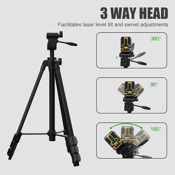55-inch Lightweight Aluminum Laser Level Tripod Stand