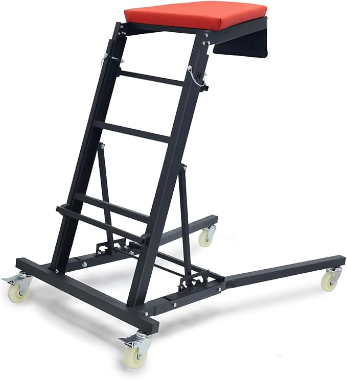 THDUGG Large Topside Creeper 48"-76" Height Range, 400 LBS Capacity Automotive Creeper Top Side Creeper Foldable Car Creeper with 4 Caster Wheels and Padded Deck for Auto Repair Maintenance
