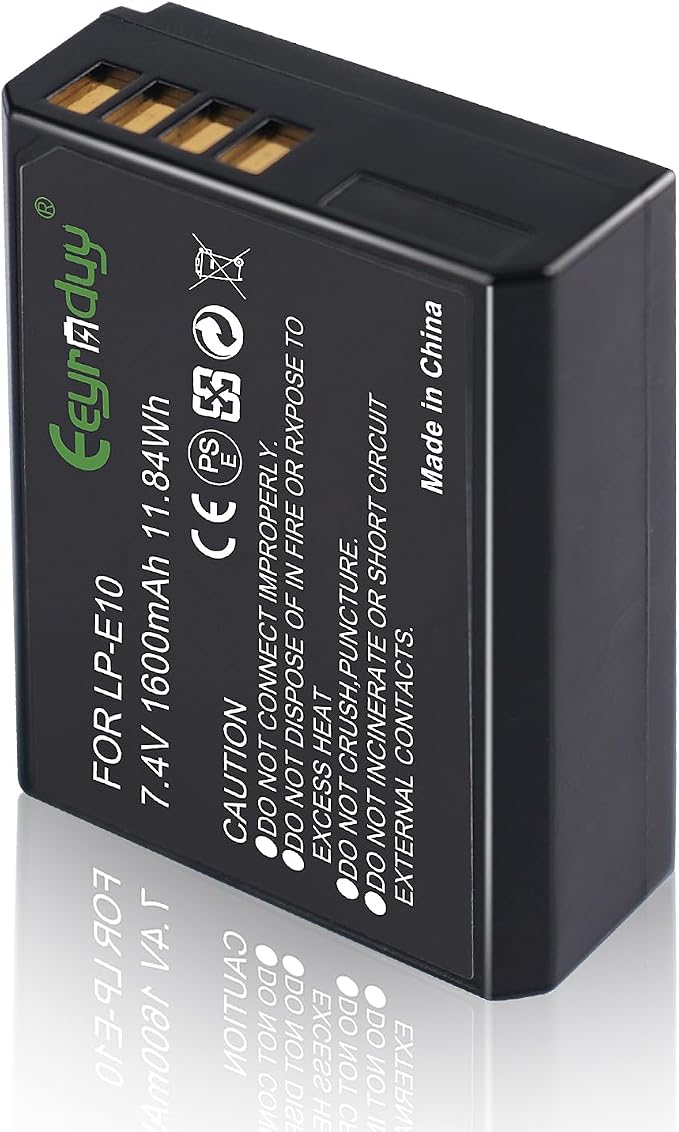 1-Pack of LP-E10 Battery for Canon EOS Rebel T6 T7 T5 T3, Kiss X50 X70