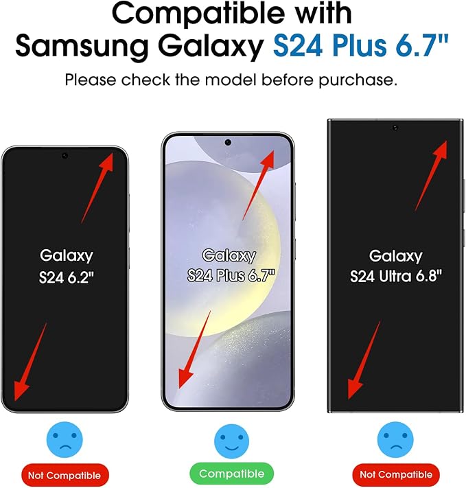amFilm Auto-Alignment OneTouch for Samsung Galaxy S24+ Plus 6.7" Screen