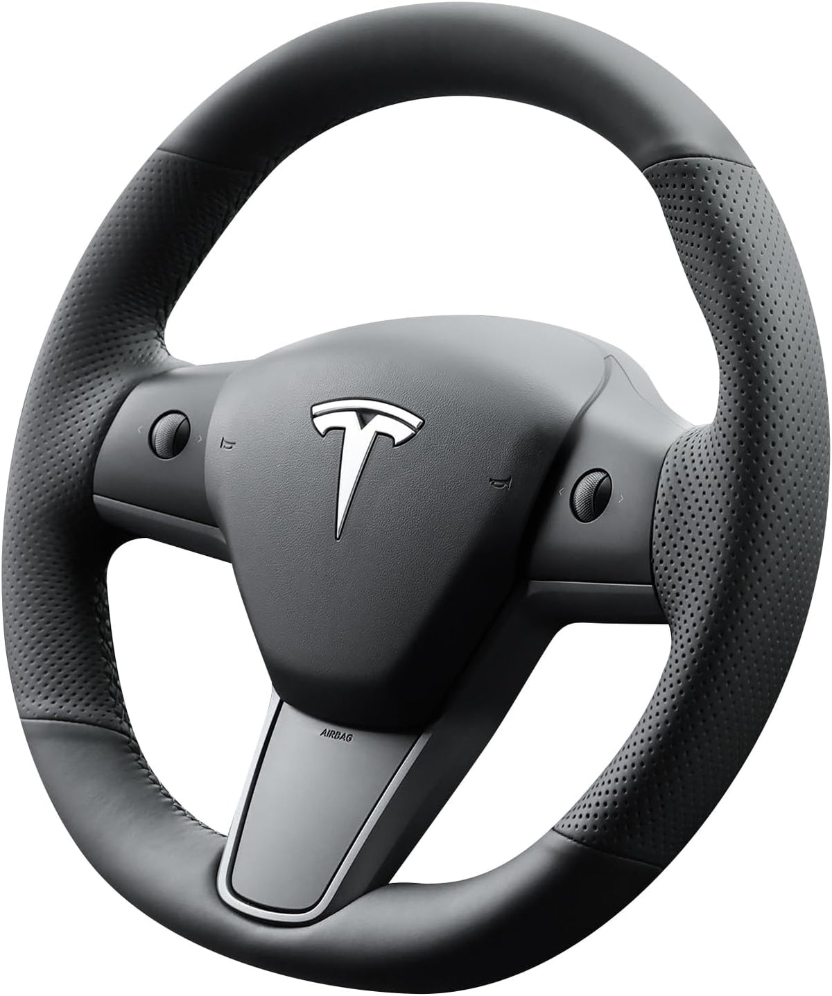 MEWANT Stitch On Steering Wheel Cover for Tesla Model 3 Tesla Model Y