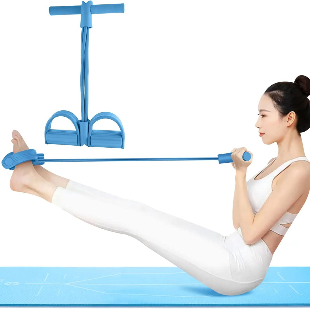 Skiennix Multi-Function Tension Rope - 4 Tube Resistance Bands with Handles for Home Gym Workouts