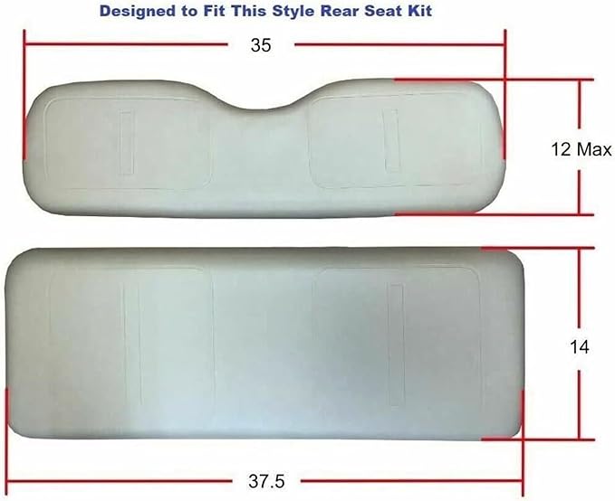 Huskey Parts Company Golf Cart Seat Cover Charcoal Gray for Club Car Precedent 04+, Tempo, Front Rear