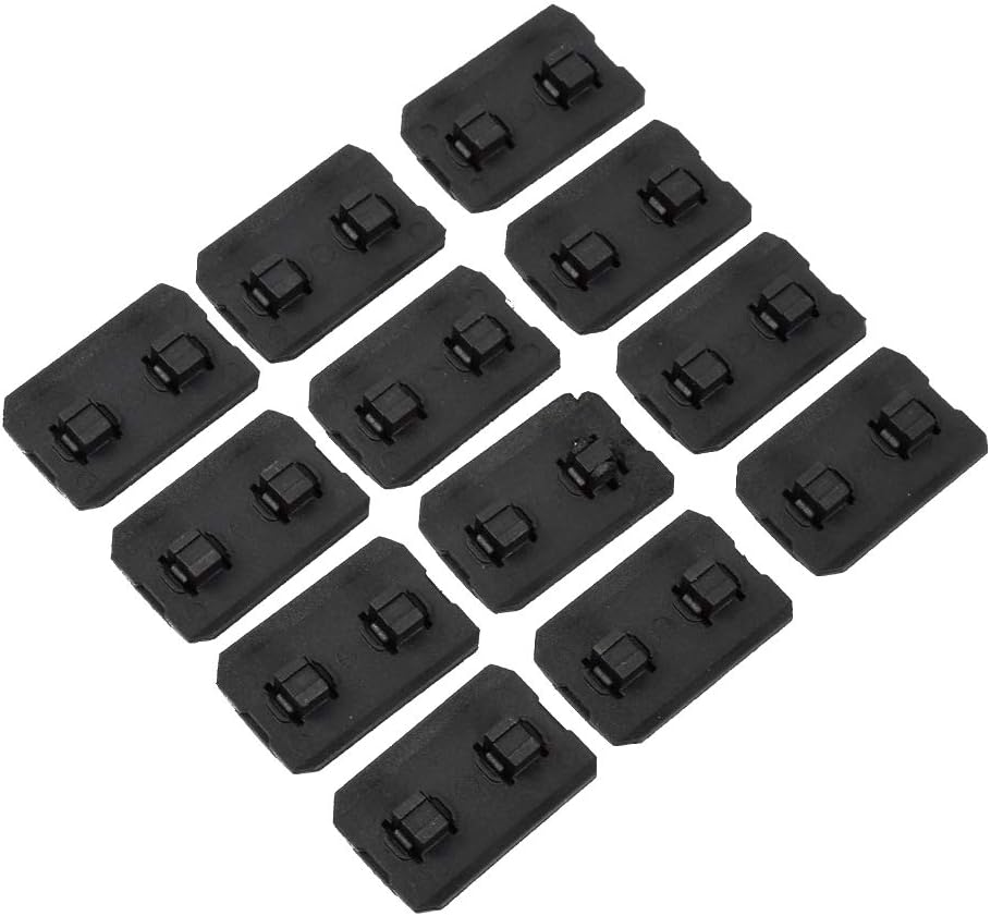 Skiennix Lightweight Ergonomic Polymer Rail - Pack of 12 | Durable Black Design for Optimal Comfort
