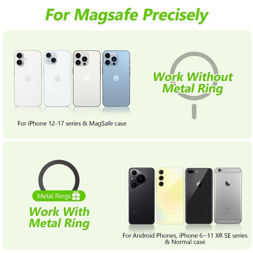 AISIKA Magnetic Golf Cart Phone Holder Compatible with MagSafe iPhone and Android Fits EZGO, Club Car, Yamaha, Icon, Golf Cart Accessories Valentines Day Gifts for Him Men Women Golfers