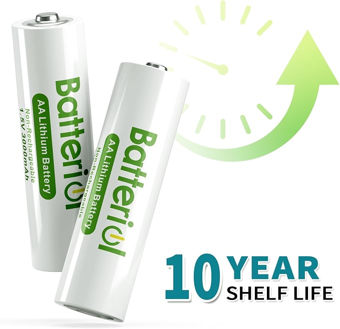 Lithium Batteries AA, Double A Batteries 3000mAh 1.5V Long Lasting